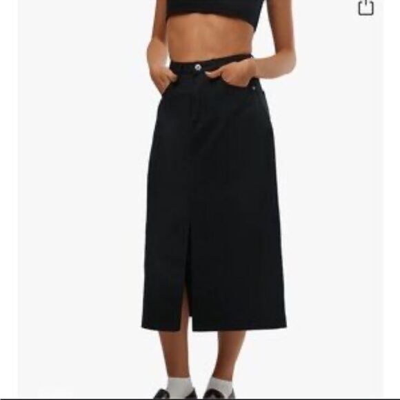 WeWoreWhat midi skirt women’s size 26 black - Picture 1 of 6
